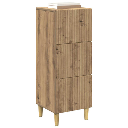 vidaXL Drawer Cabinet 33 x 34.5 x 90 cm Engineered Wood Artisan Oak