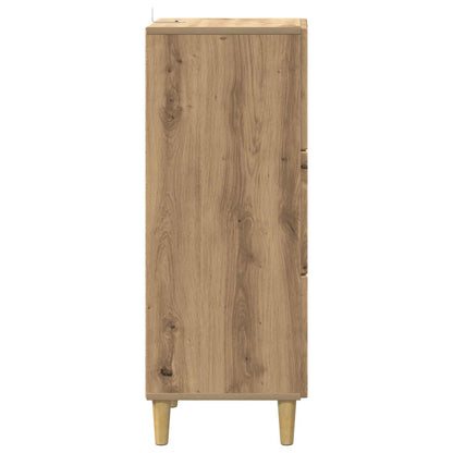 vidaXL Drawer Cabinet 33 x 34.5 x 90 cm Engineered Wood Artisan Oak