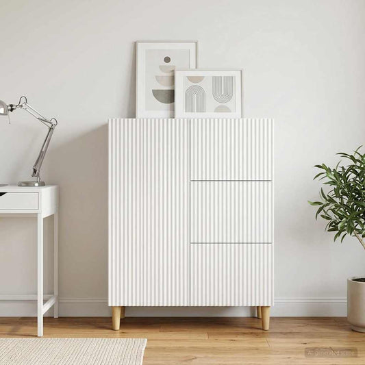 vidaXL Sideboard White 66 x 34.5 x 90 cm Engineered Wood