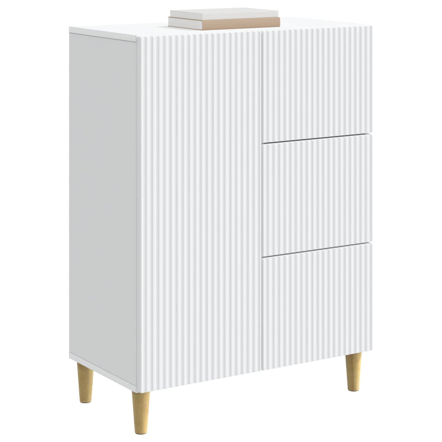 vidaXL Sideboard with Drawer White 66 x 34.5 x 90 cm Engineered Wood