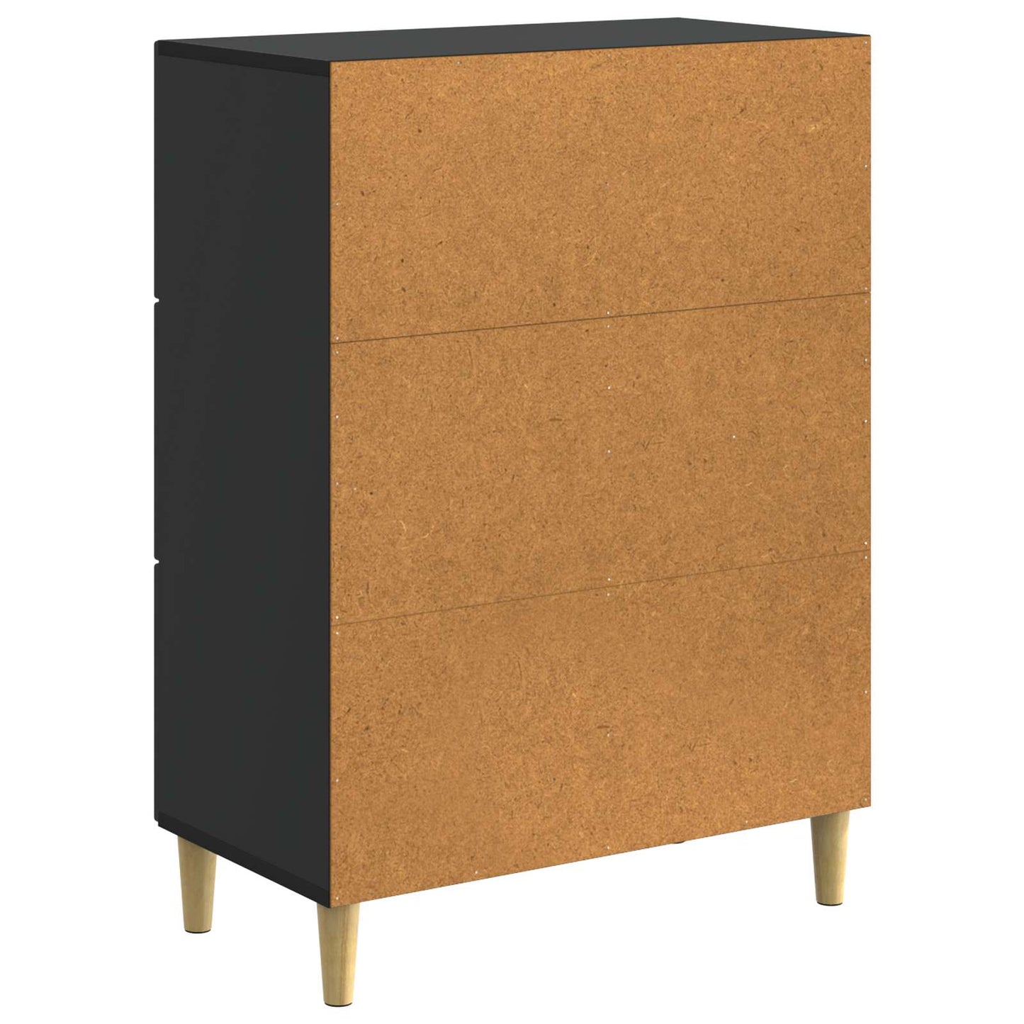 vidaXL Sideboard with Drawer Black 66 x 34.5 x 90 cm Engineered Wood