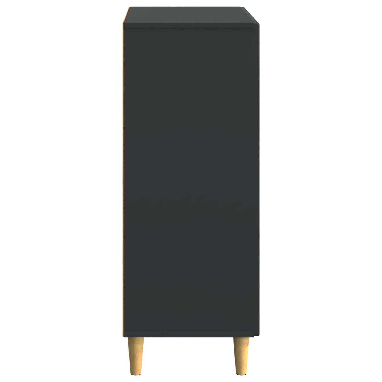 vidaXL Sideboard with Drawer Black 66 x 34.5 x 90 cm Engineered Wood