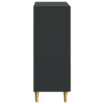 vidaXL Sideboard with Drawer Black 66 x 34.5 x 90 cm Engineered Wood