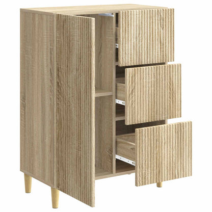 vidaXL Sideboard Sonoma Oak 66 x 34.5 x 90 cm Engineered Wood
