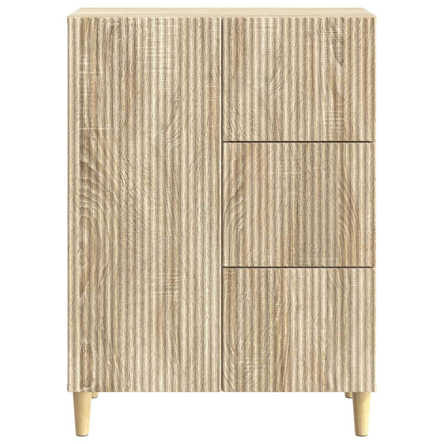 vidaXL Sideboard Sonoma Oak 66 x 34.5 x 90 cm Engineered Wood