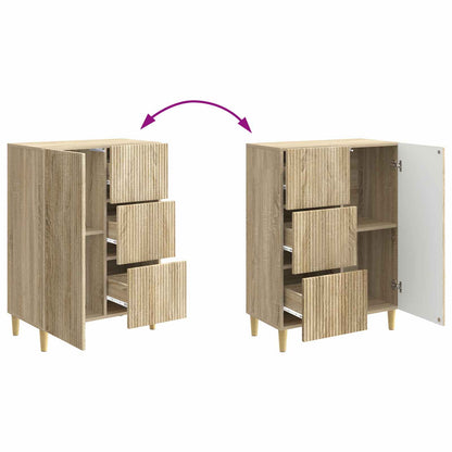 vidaXL Sideboard Sonoma Oak 66 x 34.5 x 90 cm Engineered Wood