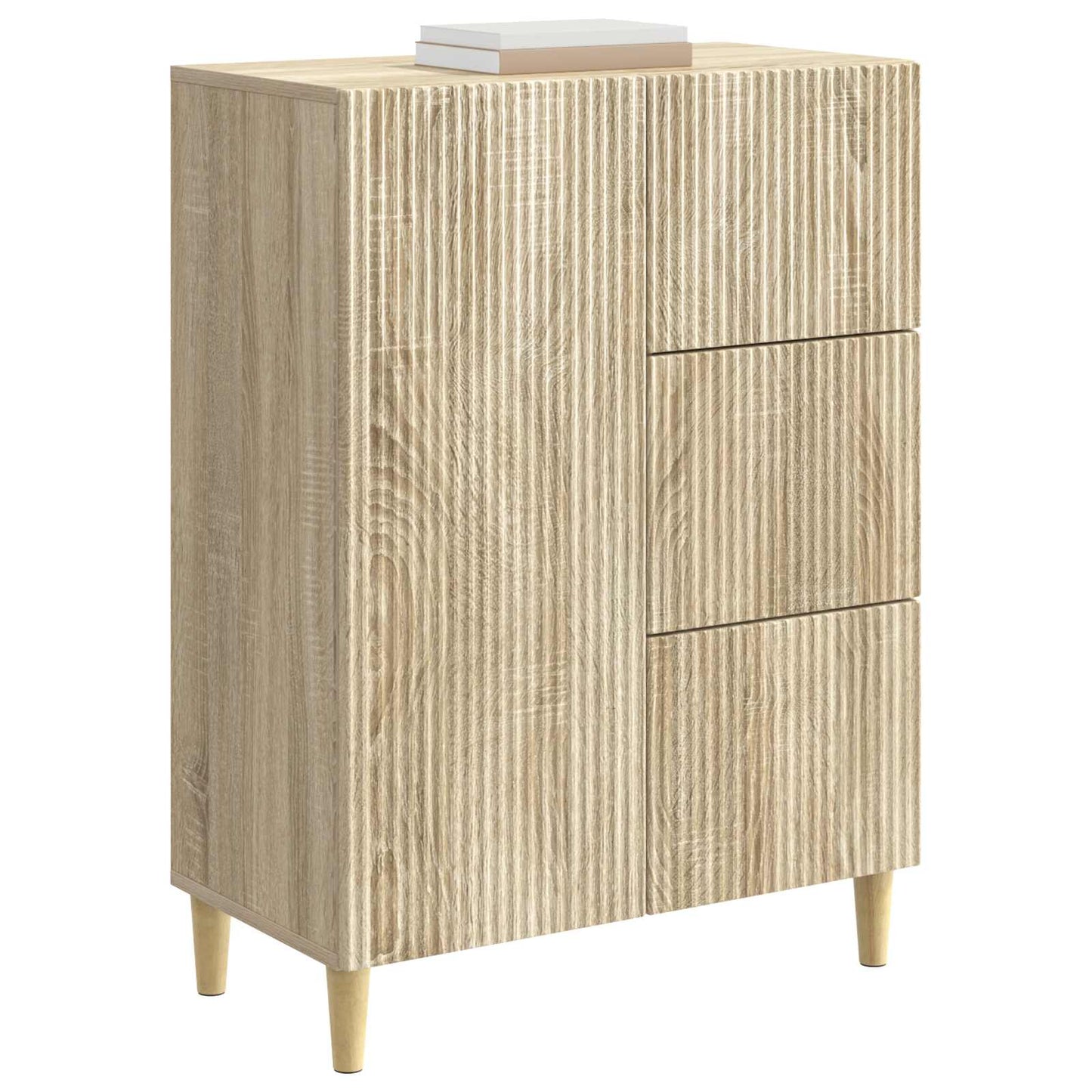 vidaXL Sideboard Sonoma Oak 66 x 34.5 x 90 cm Engineered Wood