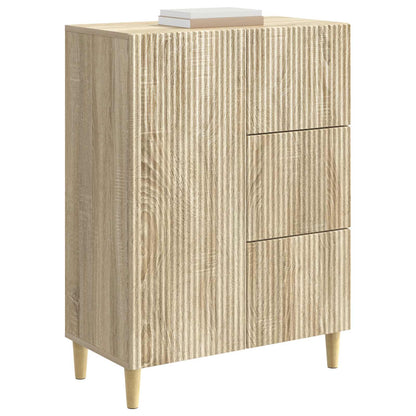 vidaXL Sideboard Sonoma Oak 66 x 34.5 x 90 cm Engineered Wood