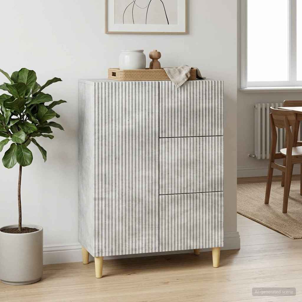 vidaXL Sideboard Concrete Grey 66 x 34.5 x 90 cm Engineered Wood