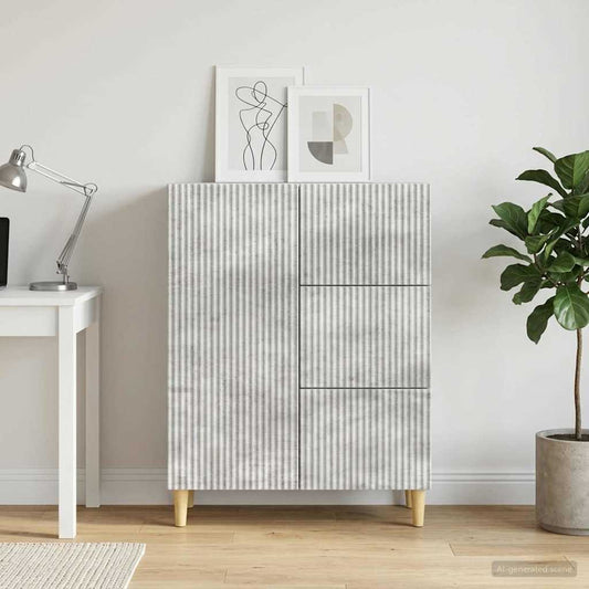 vidaXL Sideboard Concrete Grey 66 x 34.5 x 90 cm Engineered Wood