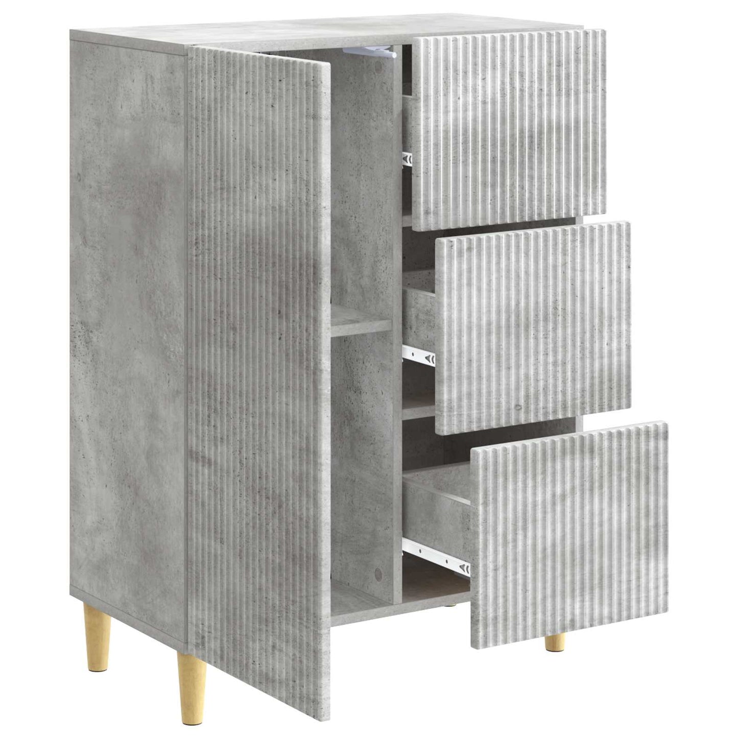 vidaXL Sideboard Concrete Grey 66 x 34.5 x 90 cm Engineered Wood