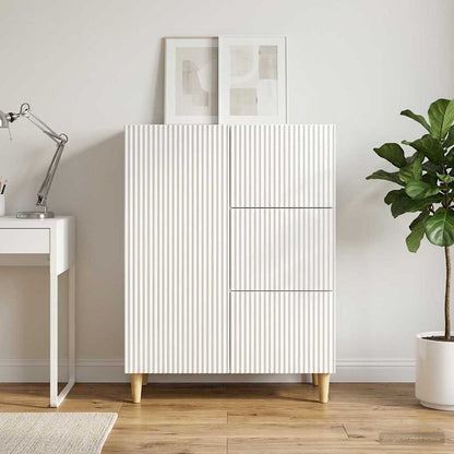 vidaXL Sideboard High Gloss White 66 x 34.5 x 90 cm Engineered Wood