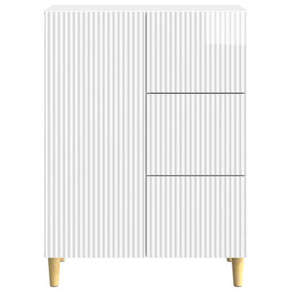 vidaXL Sideboard High Gloss White 66 x 34.5 x 90 cm Engineered Wood