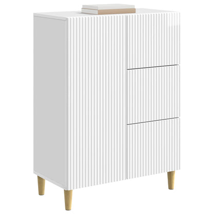 vidaXL Sideboard High Gloss White 66 x 34.5 x 90 cm Engineered Wood