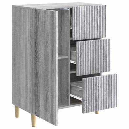 vidaXL Sideboard Grey Sonoma 66 x 34.5 x 90 cm Engineered Wood