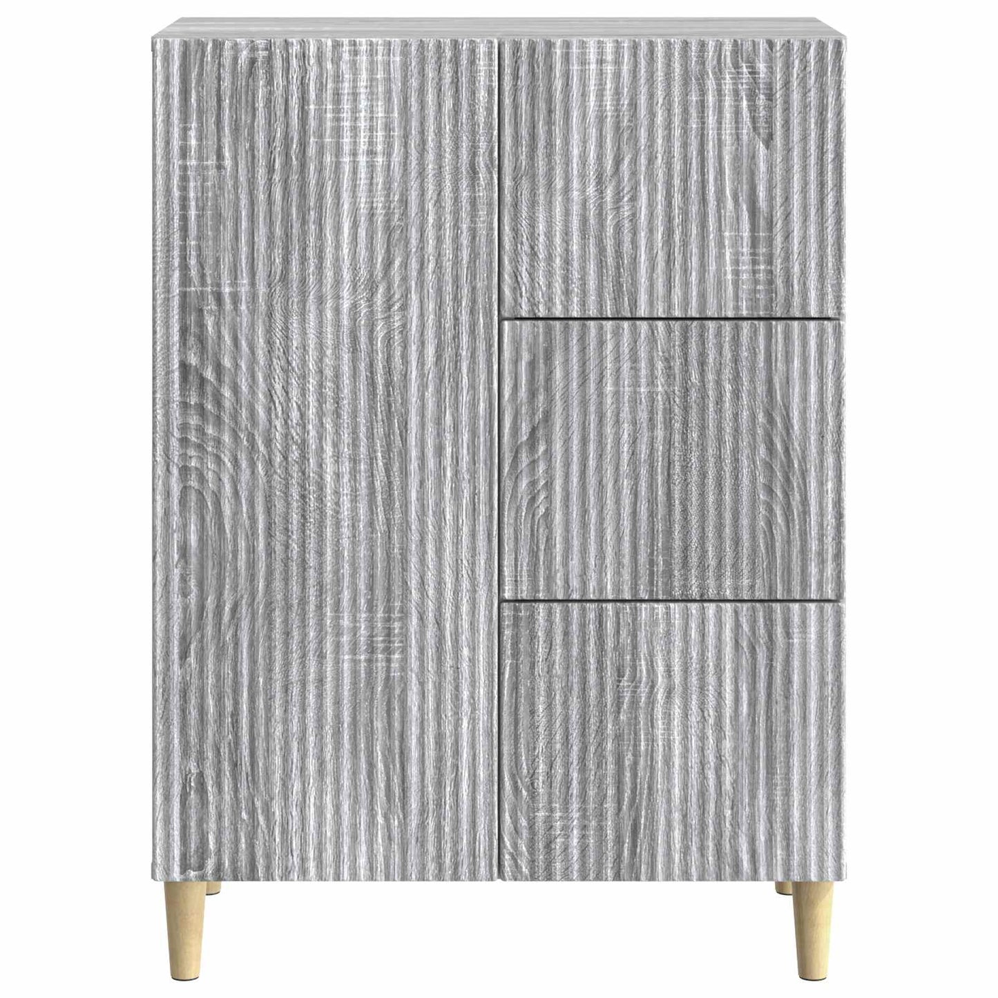 vidaXL Sideboard Grey Sonoma 66 x 34.5 x 90 cm Engineered Wood