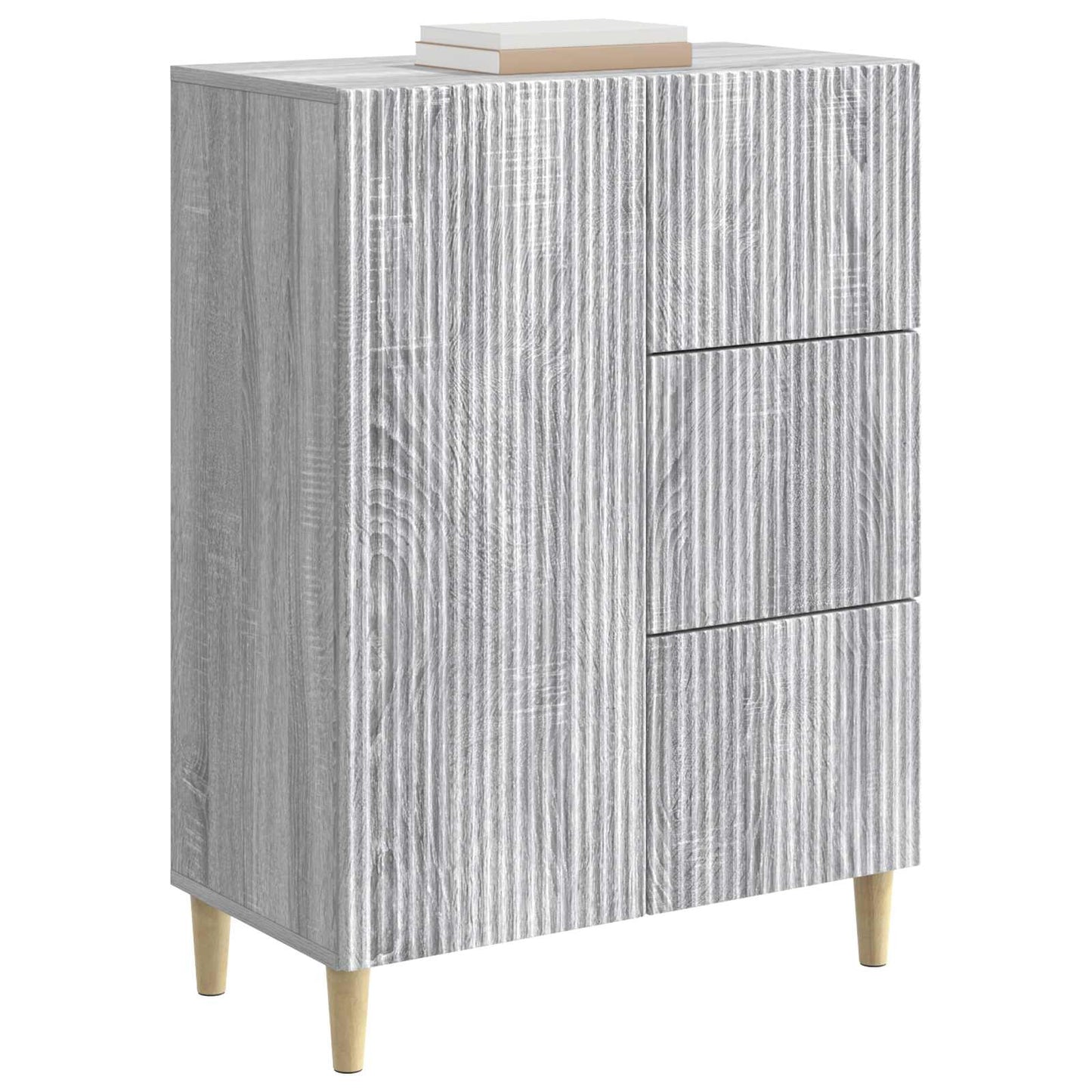 vidaXL Sideboard Grey Sonoma 66 x 34.5 x 90 cm Engineered Wood
