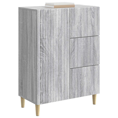 vidaXL Sideboard Grey Sonoma 66 x 34.5 x 90 cm Engineered Wood