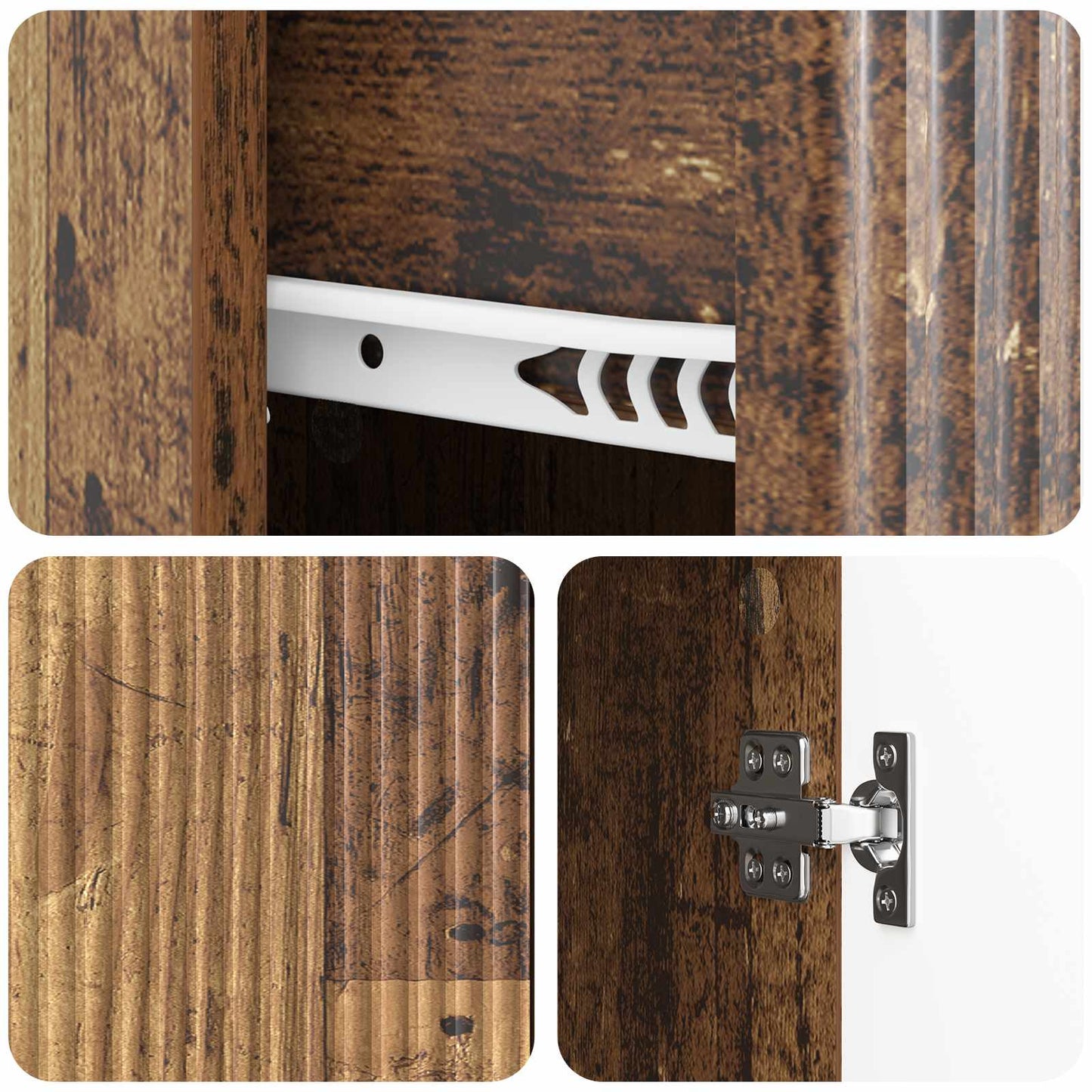 vidaXL Sideboard Old Wood 66 x 34.5 x 90 cm Engineered Wood
