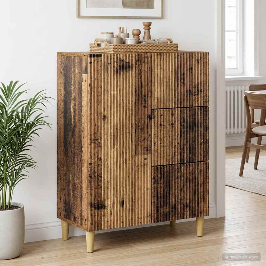 vidaXL Sideboard Old Wood 66 x 34.5 x 90 cm Engineered Wood