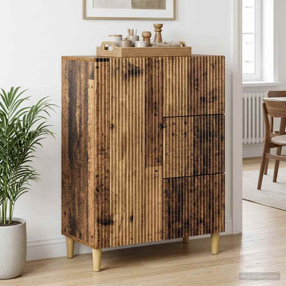 vidaXL Sideboard Old Wood 66 x 34.5 x 90 cm Engineered Wood
