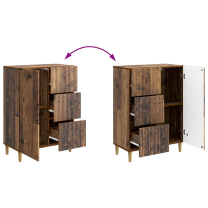 vidaXL Sideboard Old Wood 66 x 34.5 x 90 cm Engineered Wood