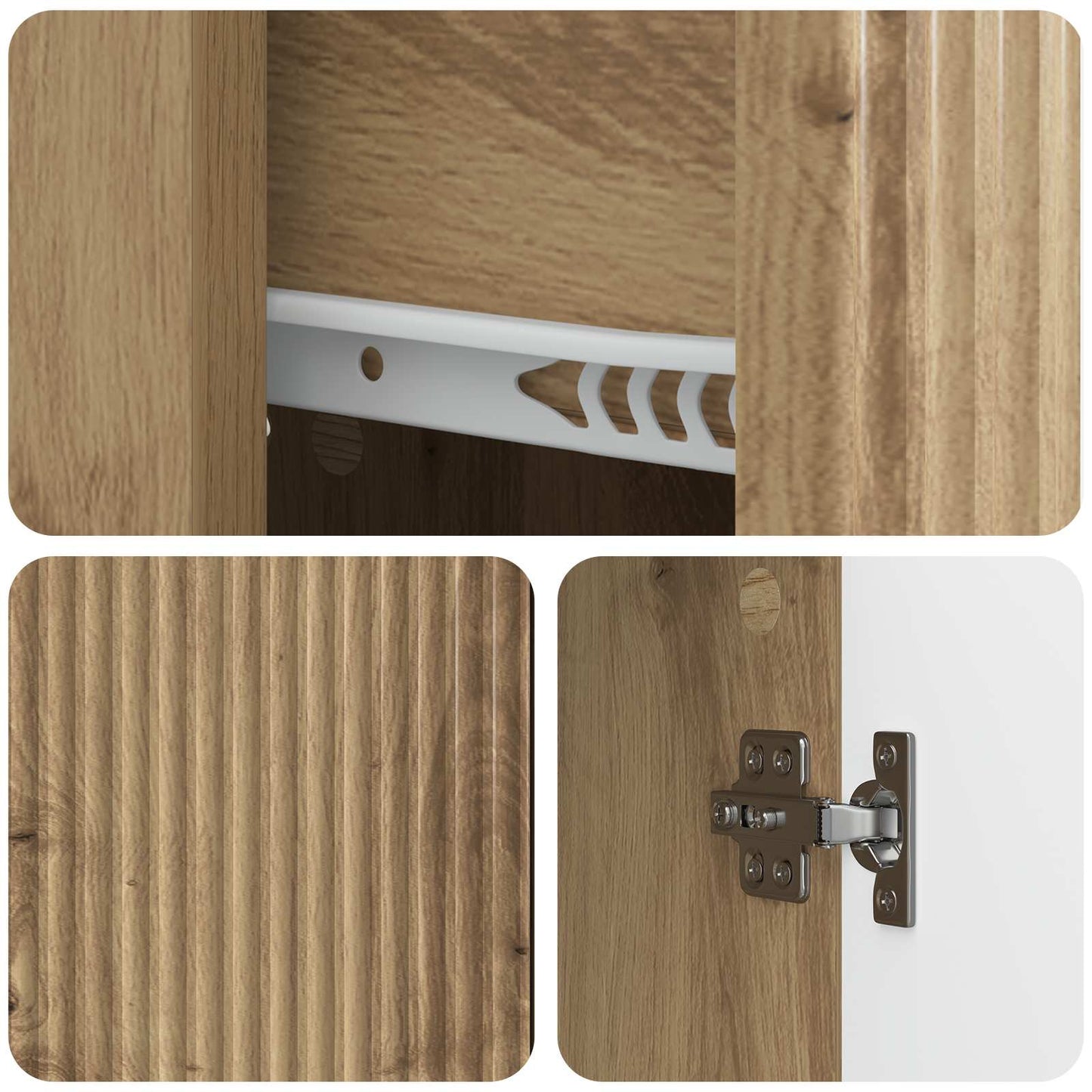 vidaXL Sideboard Artisan Oak 66 x 34.5 x 90 cm Engineered Wood