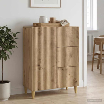 vidaXL Sideboard Artisan Oak 66 x 34.5 x 90 cm Engineered Wood