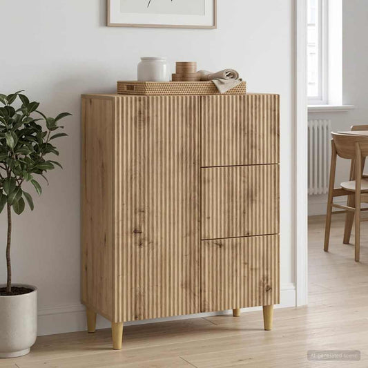 vidaXL Sideboard Artisan Oak 66 x 34.5 x 90 cm Engineered Wood