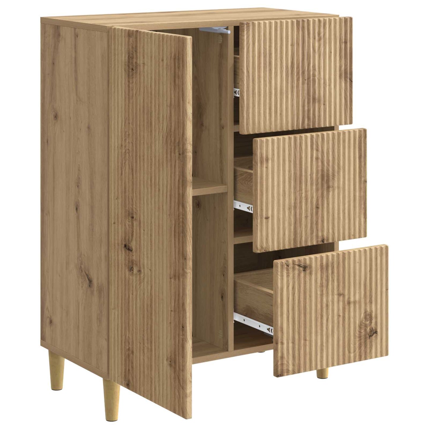 vidaXL Sideboard Artisan Oak 66 x 34.5 x 90 cm Engineered Wood