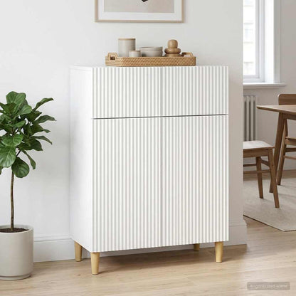 vidaXL Sideboard with Drawer White 66 x 34.5 x 90 cm Engineered Wood