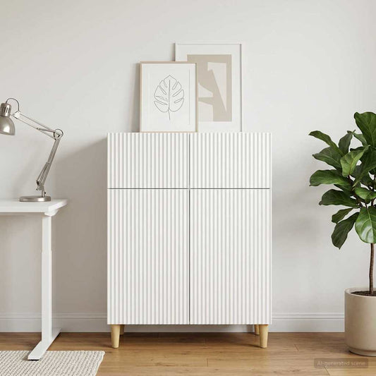 vidaXL Sideboard White 66 x 34.5 x 90 cm Engineered Wood
