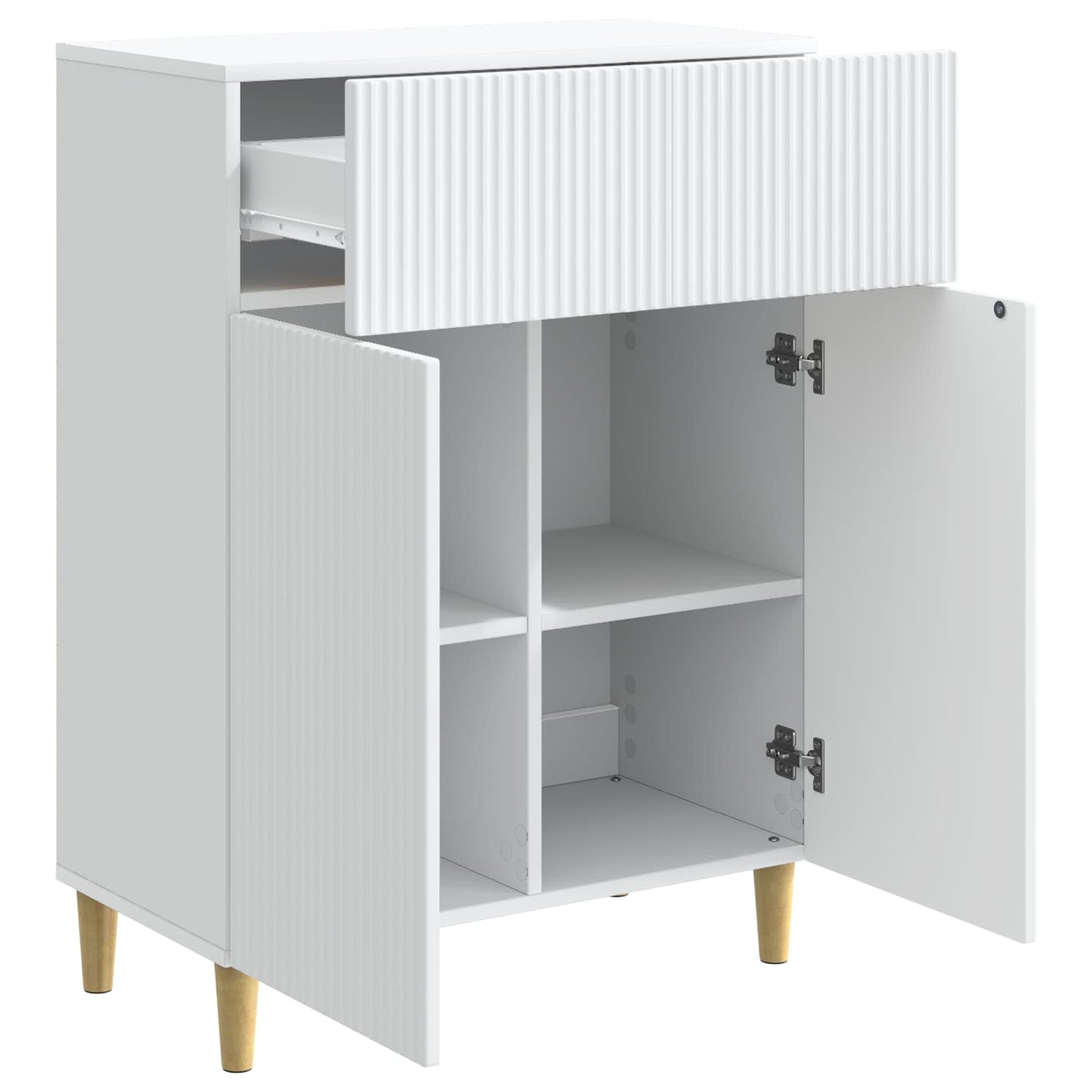 vidaXL Sideboard with Drawer White 66 x 34.5 x 90 cm Engineered Wood