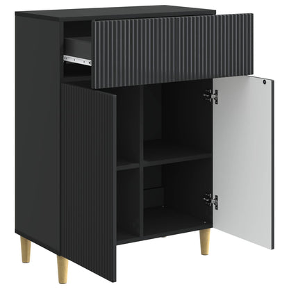 vidaXL Sideboard with Drawer Black 66 x 34.5 x 90 cm Engineered Wood