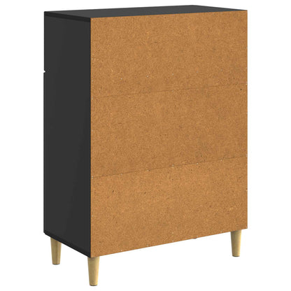 vidaXL Sideboard with Drawer Black 66 x 34.5 x 90 cm Engineered Wood