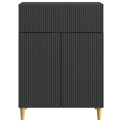 vidaXL Sideboard with Drawer Black 66 x 34.5 x 90 cm Engineered Wood