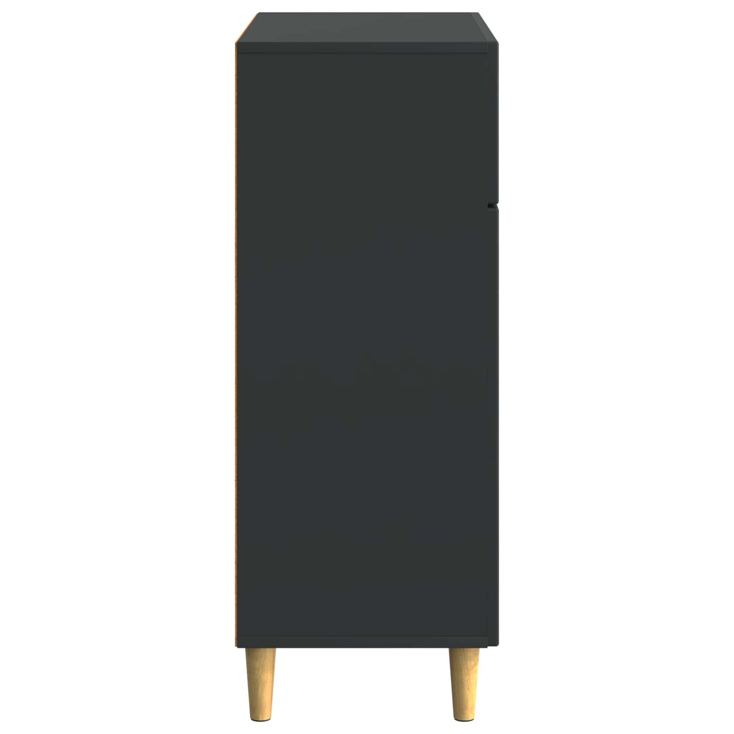 vidaXL Sideboard with Drawer Black 66 x 34.5 x 90 cm Engineered Wood
