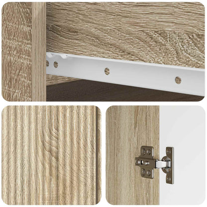 vidaXL Sideboard Sonoma Oak 66 x 34.5 x 90 cm Engineered Wood