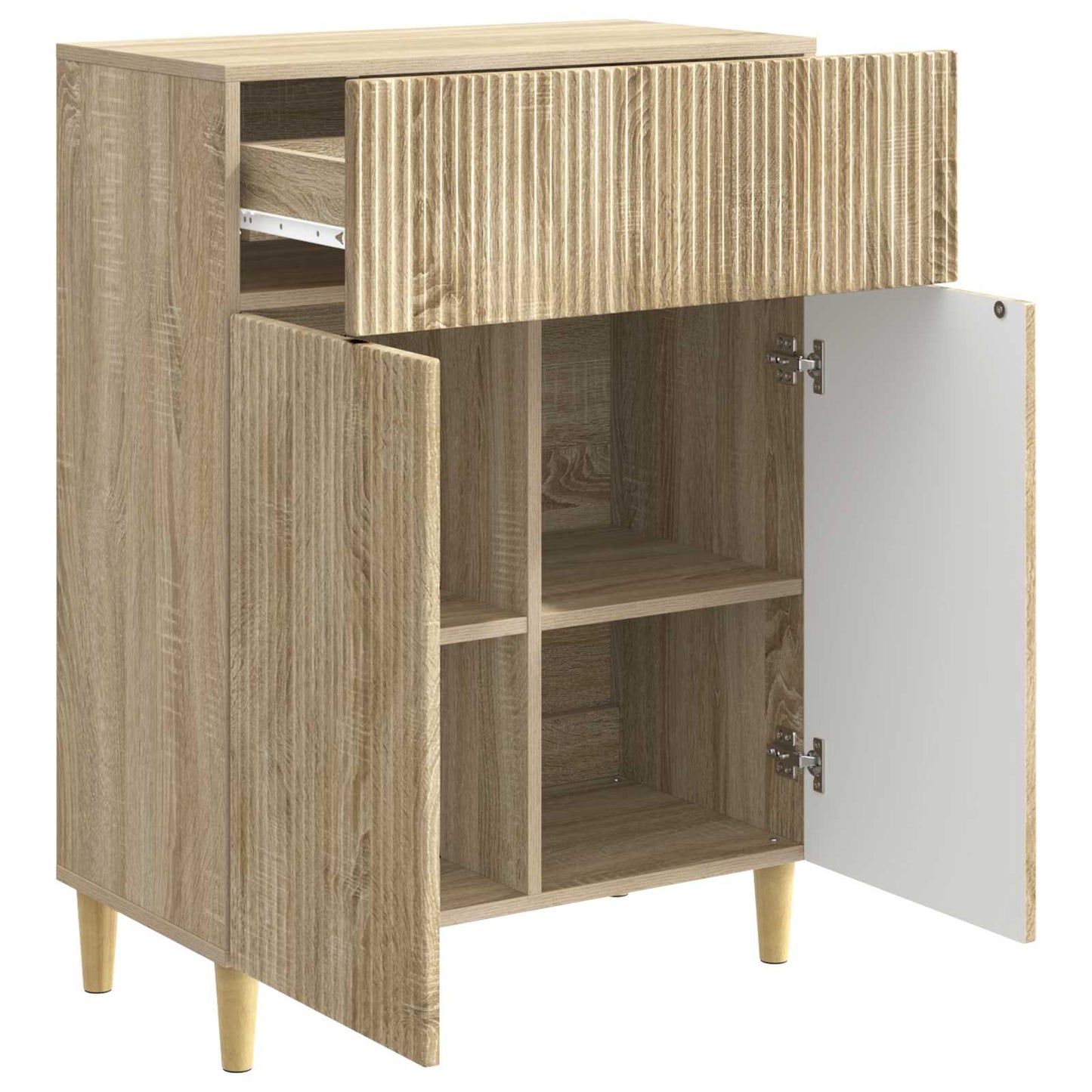 vidaXL Sideboard Sonoma Oak 66 x 34.5 x 90 cm Engineered Wood