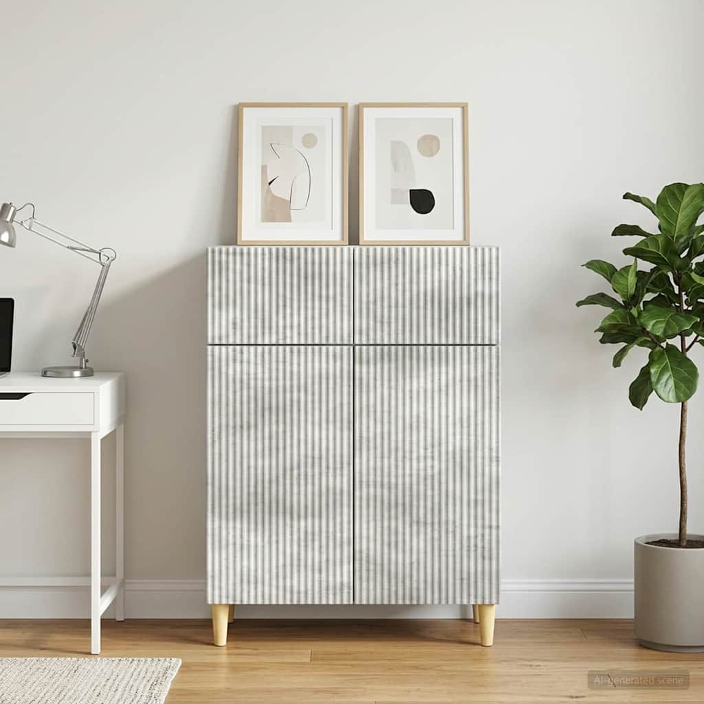 vidaXL Sideboard Concrete Grey 66 x 34.5 x 90 cm Engineered Wood
