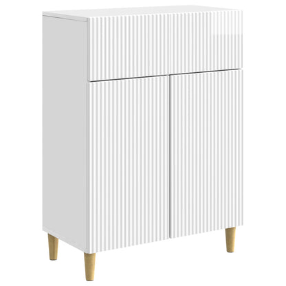 vidaXL Sideboard High Gloss White 66 x 34.5 x 90 cm Engineered Wood