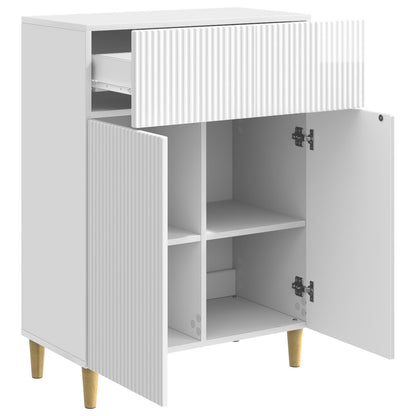 vidaXL Sideboard High Gloss White 66 x 34.5 x 90 cm Engineered Wood