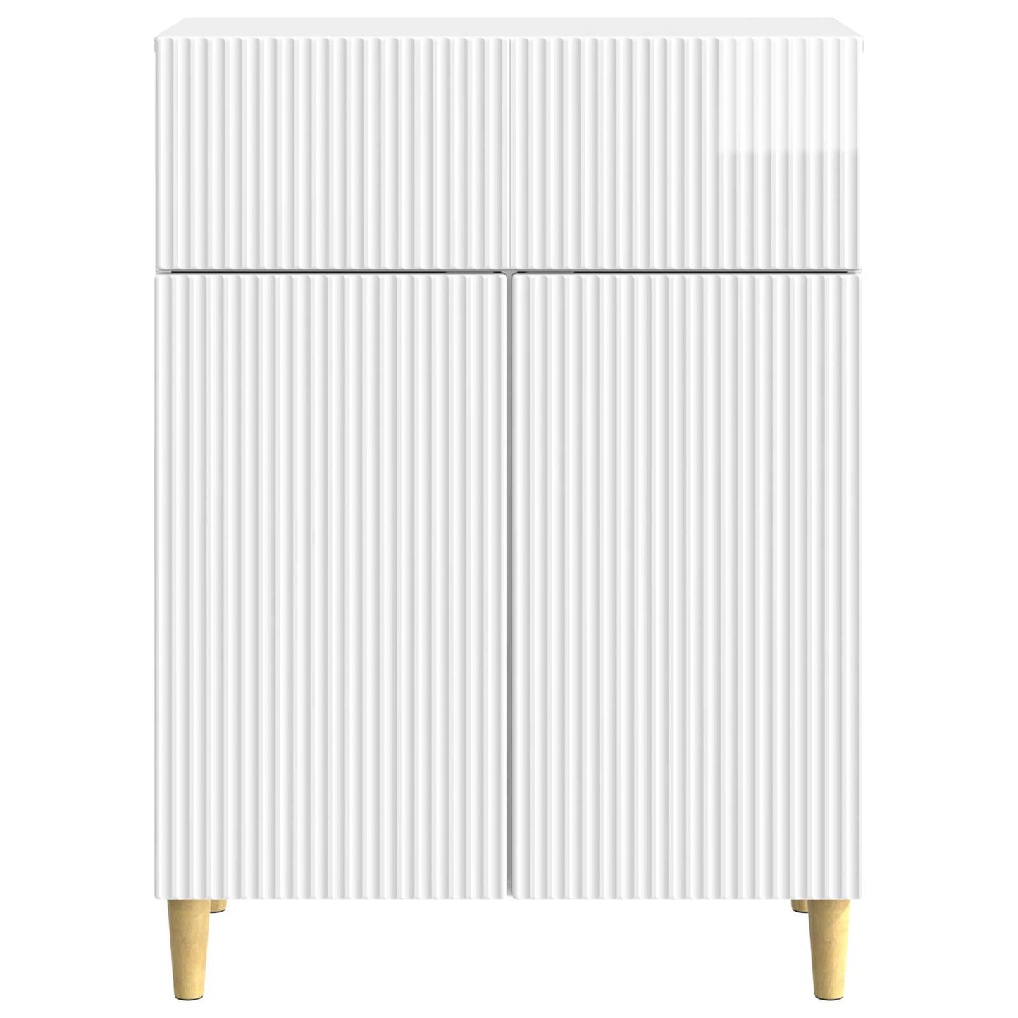 vidaXL Sideboard High Gloss White 66 x 34.5 x 90 cm Engineered Wood