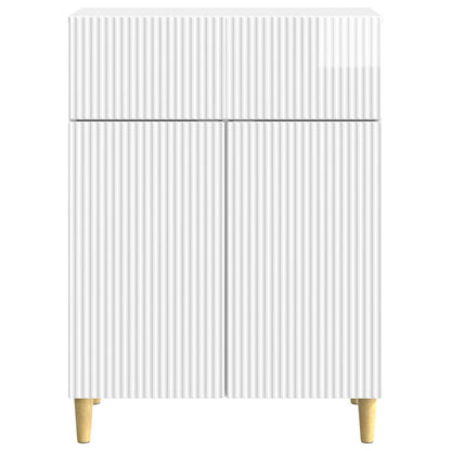 vidaXL Sideboard High Gloss White 66 x 34.5 x 90 cm Engineered Wood