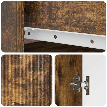 vidaXL Sideboard Smoked Oak 66 x 34.5 x 90 cm Engineered Wood