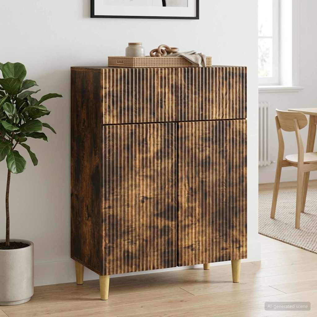 vidaXL Sideboard Smoked Oak 66 x 34.5 x 90 cm Engineered Wood