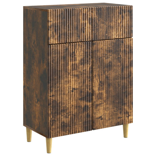 vidaXL Sideboard Smoked Oak 66 x 34.5 x 90 cm Engineered Wood