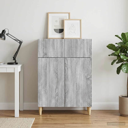 vidaXL Sideboard Grey Sonoma 66 x 34.5 x 90 cm Engineered Wood
