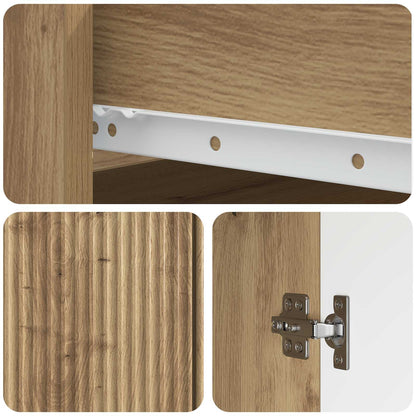 vidaXL Sideboard Artisan Oak 66 x 34.5 x 90 cm Engineered Wood