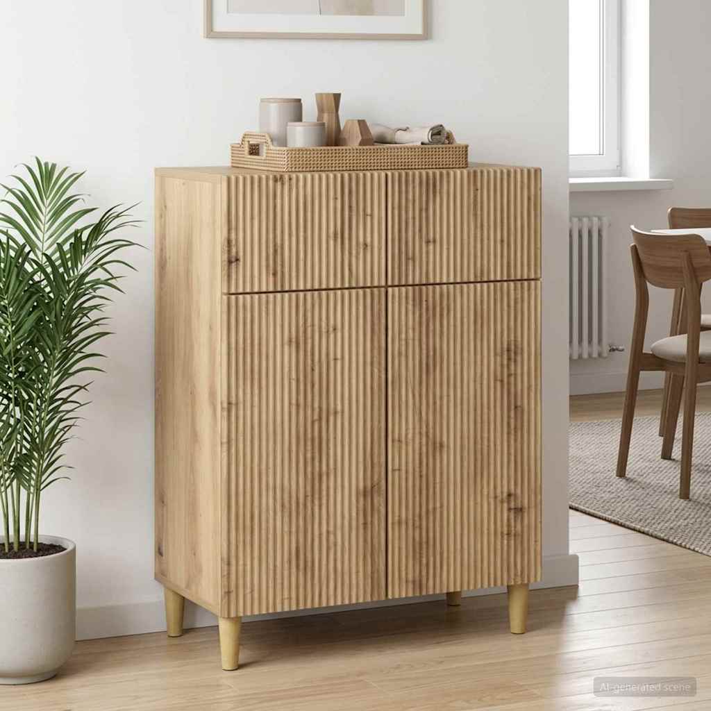 vidaXL Sideboard Artisan Oak 66 x 34.5 x 90 cm Engineered Wood